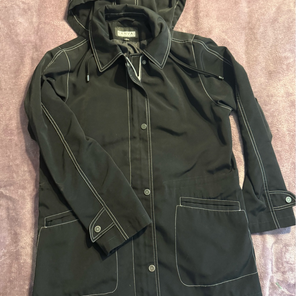 Women's Black Raincoat